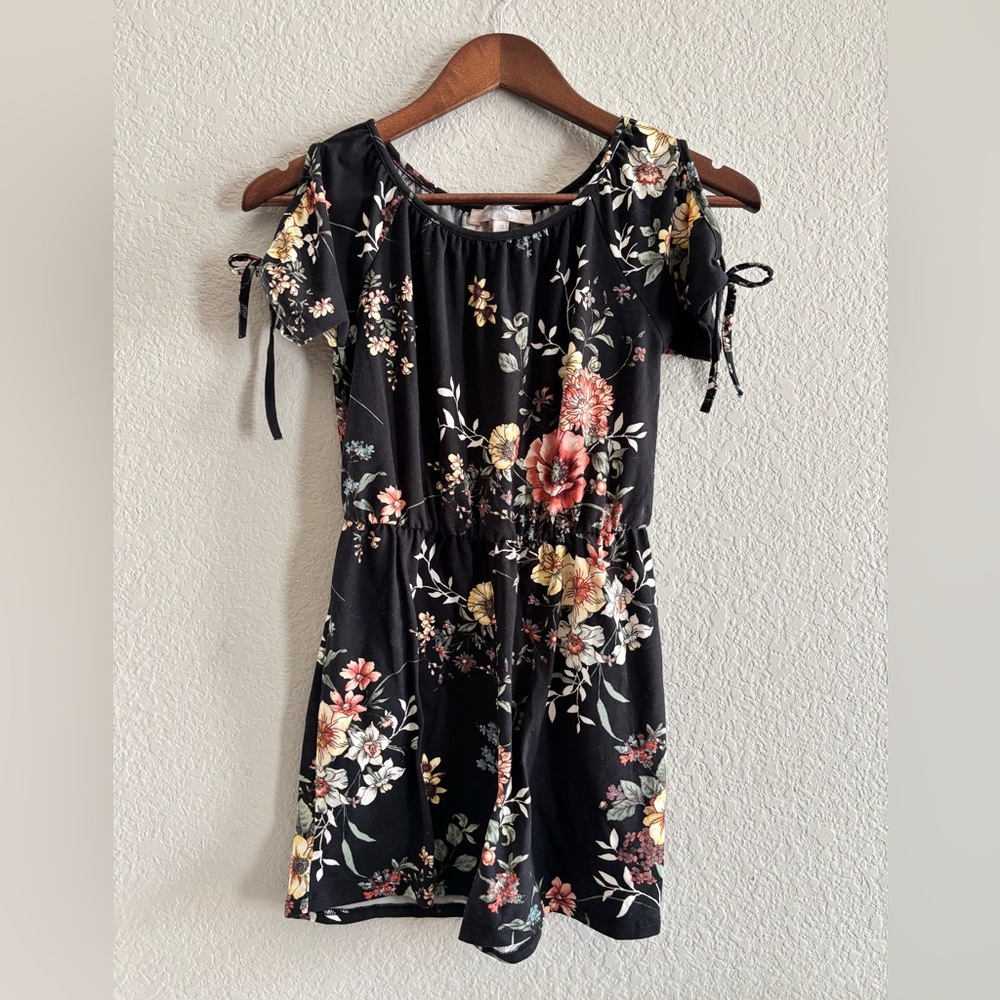 Girls Floral Romper - Ma Cherie Moa Size Medium (8/10)